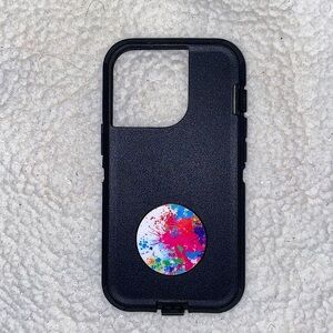 Black iPhone 11 Pro Case with PopSocket